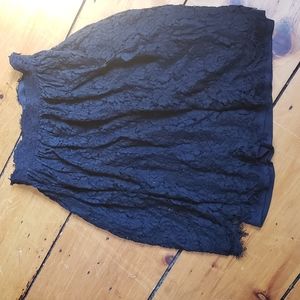 Lace black flowy skirt